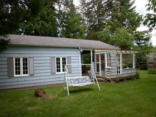 Lower level fireplace